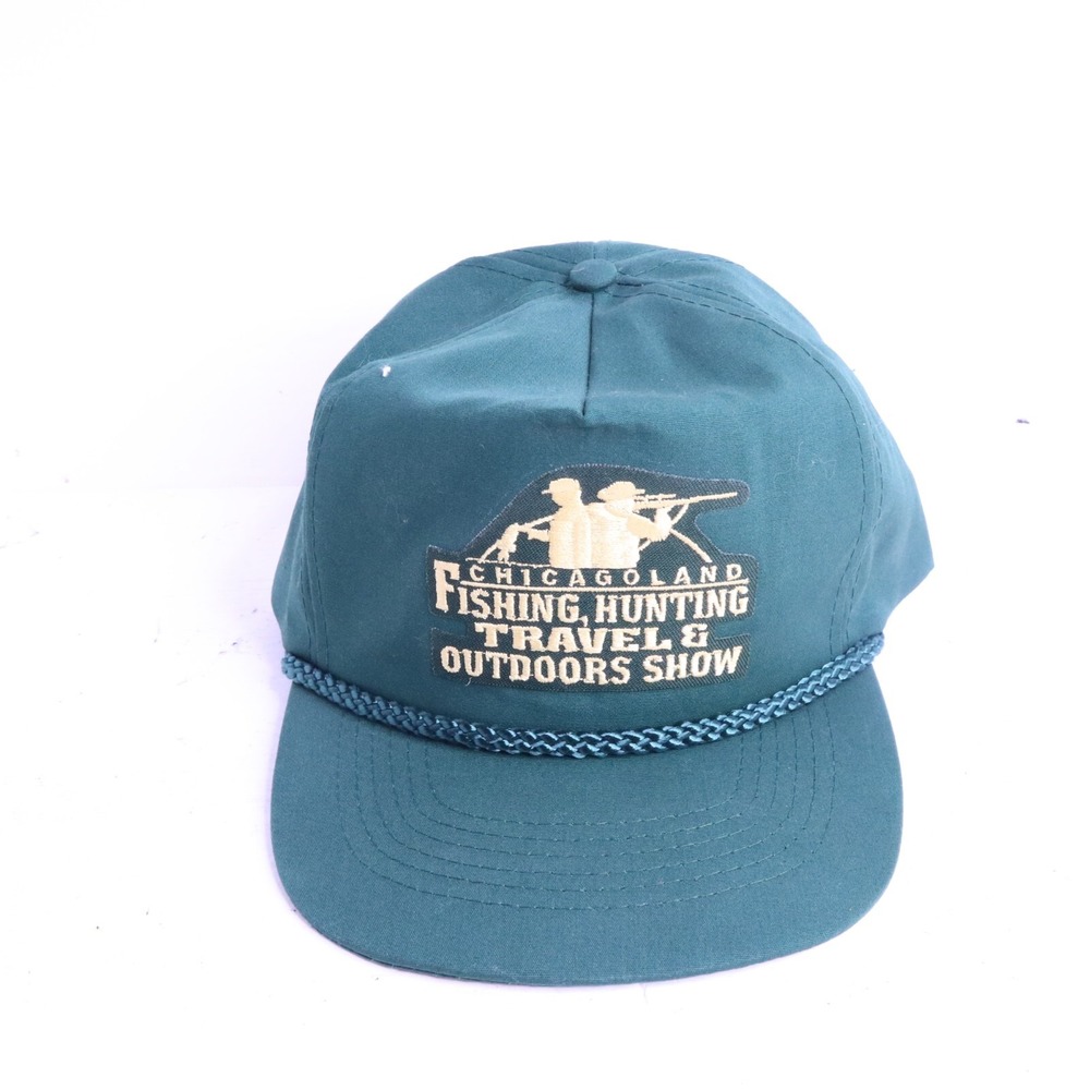 Chicagoland Fishing, Hunting Travel & Outdoors Show Hat Cap Green Vintage VTG